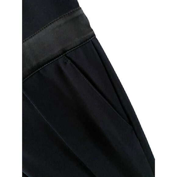 Vince Navy Blue Pintuck Jumpsuit Size 4 Sleeveless Slim Leg V Neck Cuffed Ankle - Picture 12 of 13